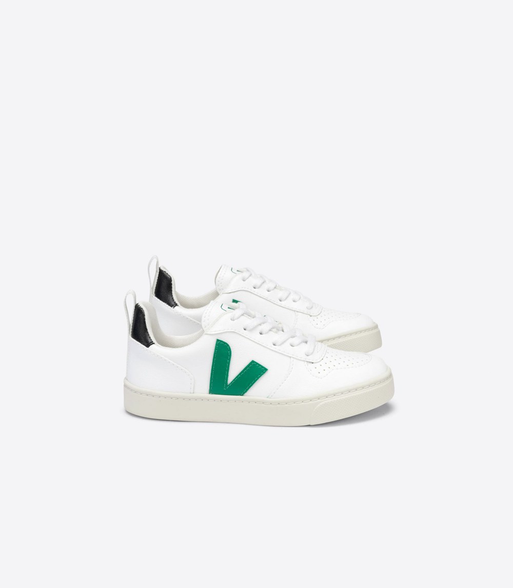 Veja Trainers Kids White - V-10 Lace Cwl - SGOJ-59462